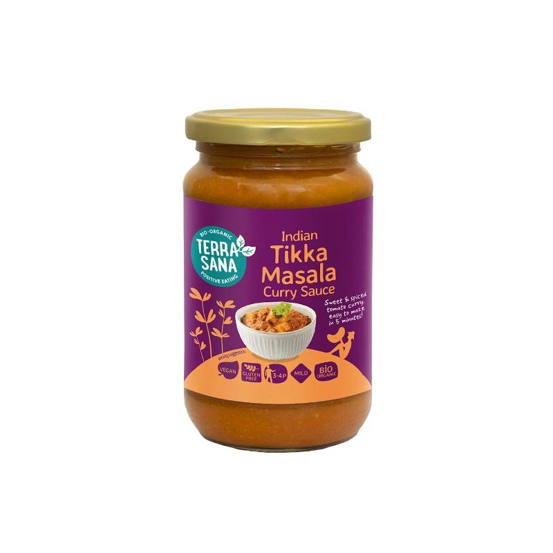 SOS CURRY INDIAN TIKKA MASALA BEZGLUTENOWY BIO 350 g - TERRASANA