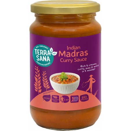 SOS CURRY INDIAN MADRAS BEZGLUTENOWY BIO 350 g - TERRASANA