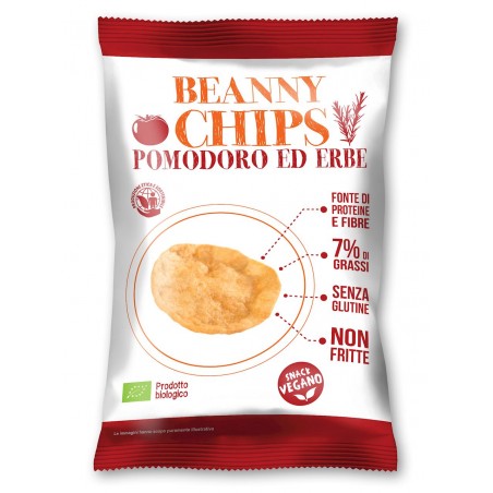 PRAŻYNKI PROTEINOWE POMIDOROWO - ZIOŁOWE BEZGLUTENOWE BIO 40 g - BEANNY CHIPS