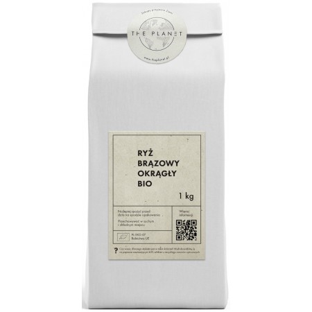 RYŻ BRĄZOWY OKRĄGŁY BIO 1 kg - THE PLANET