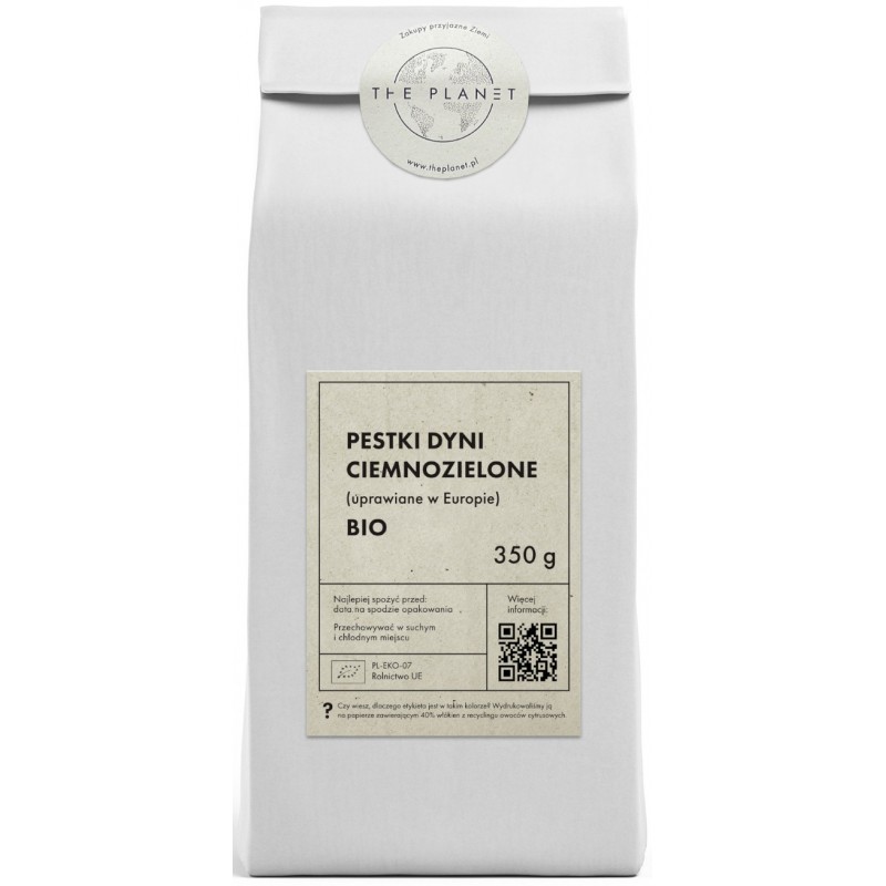 PESTKI DYNI CIEMNOZIELONE (UPRAWIANE W EUROPIE) BIO 350 g - THE PLANET