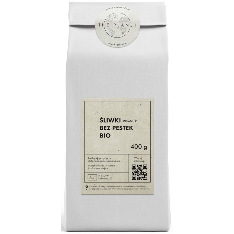 ŚLIWKI SUSZONE BIO 400 g - THE PLANET