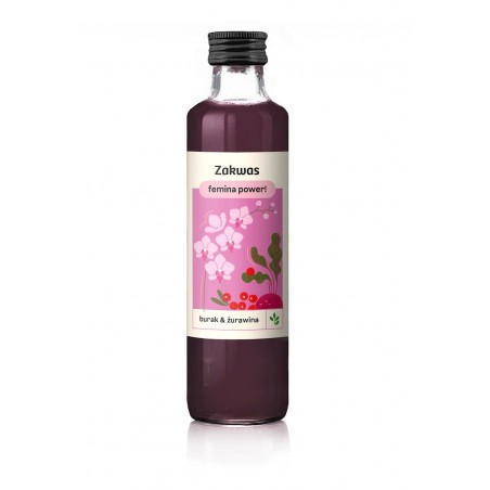 ZAKWAS Z BURAKÓW Z ŻURAWINĄ "FEMINA POWER" BIO 250 ml - DELIKATNA (ZAKWASOWNIA)