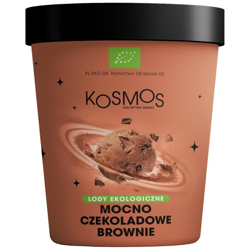 LODY RZEMIEŚLNICZE MOCNO CZEKOLADOWE BROWNIE Z CIASTECZKAMI BIO 475 ml - KOSMOS