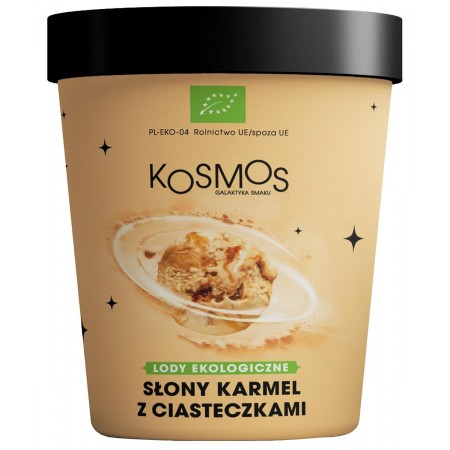 LODY RZEMIEŚLNICZE SŁONY KARMEL Z CIASTECZKAMI BIO 475 ml - KOSMOS