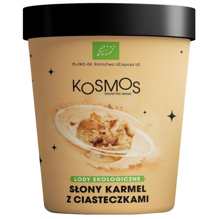 LODY RZEMIEŚLNICZE SŁONY KARMEL Z CIASTECZKAMI BIO 475 ml - KOSMOS