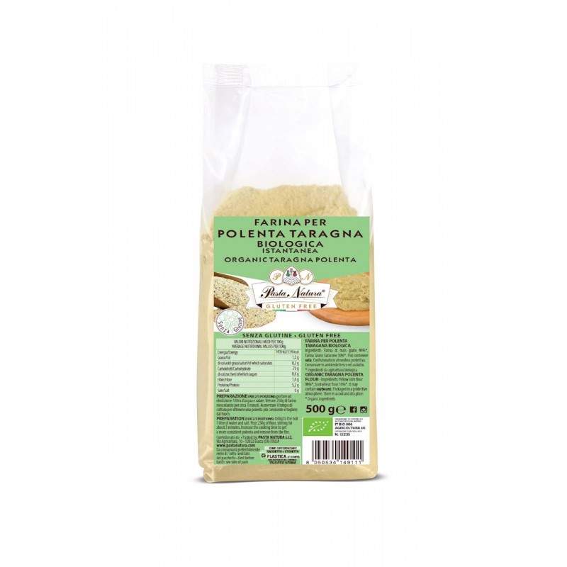 MĄKA KUKURYDZIANO - GRYCZANA DO POLENTY BEZGLUTENOWA BIO 500 g - PASTA NATURA