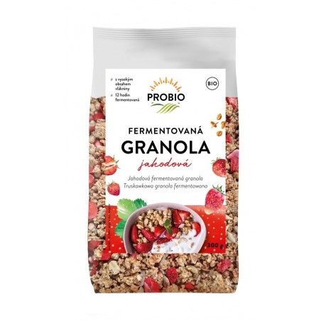 GRANOLA TRUSKAWKOWA FERMENTOWANA BIO 300 g - PROBIO