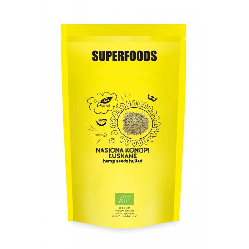 NASIONA KONOPI ŁUSKANE BIO 600 g - BIO PLANET