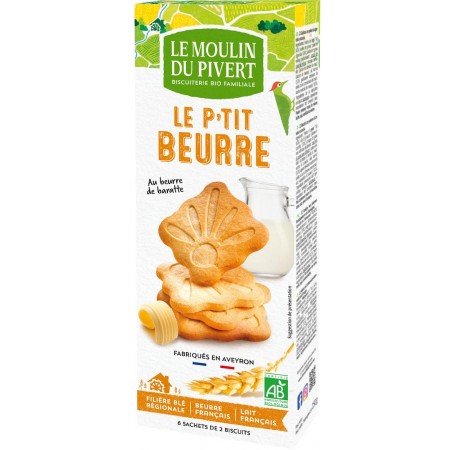 HERBATNIKI LE P'TIT BEURRE BIO 155 g - LE MOULIN DU PIVERT