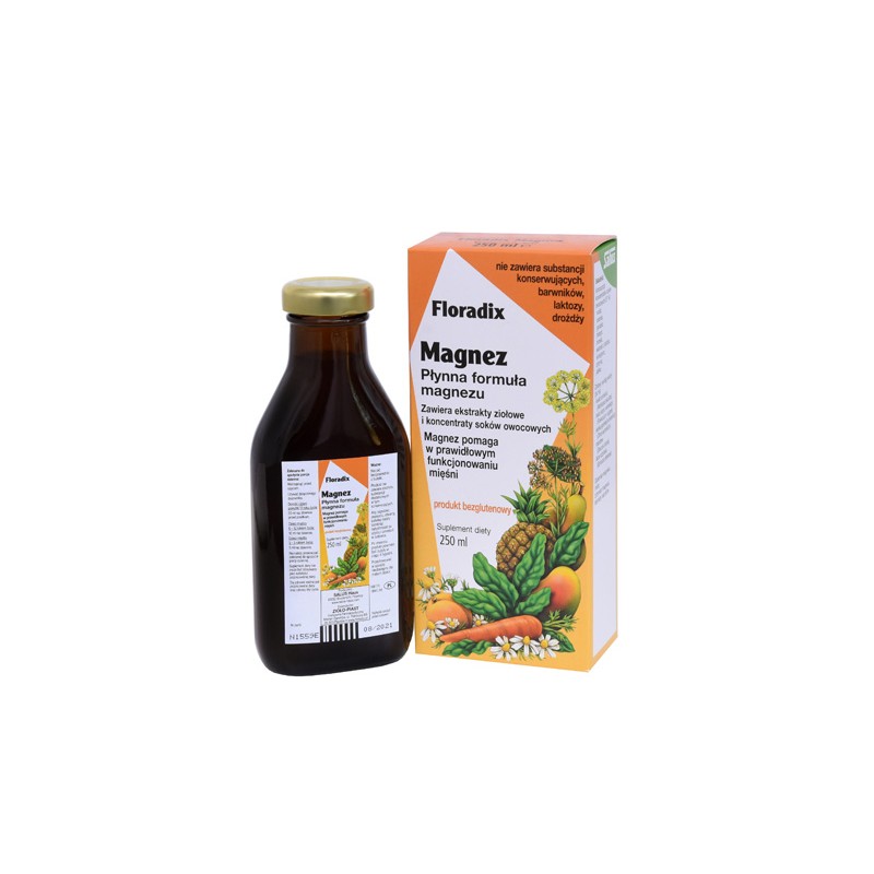 SUPLEMENT DIETY MAGNEZ W PŁYNIE BEZGLUTENOWY 250 ml - SALUS (FLORADIX)