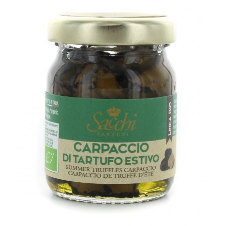 CARPACCIO Z CZARNEJ TRUFLI LETNIEJ BIO 50 g - SACCHI TARTUFI