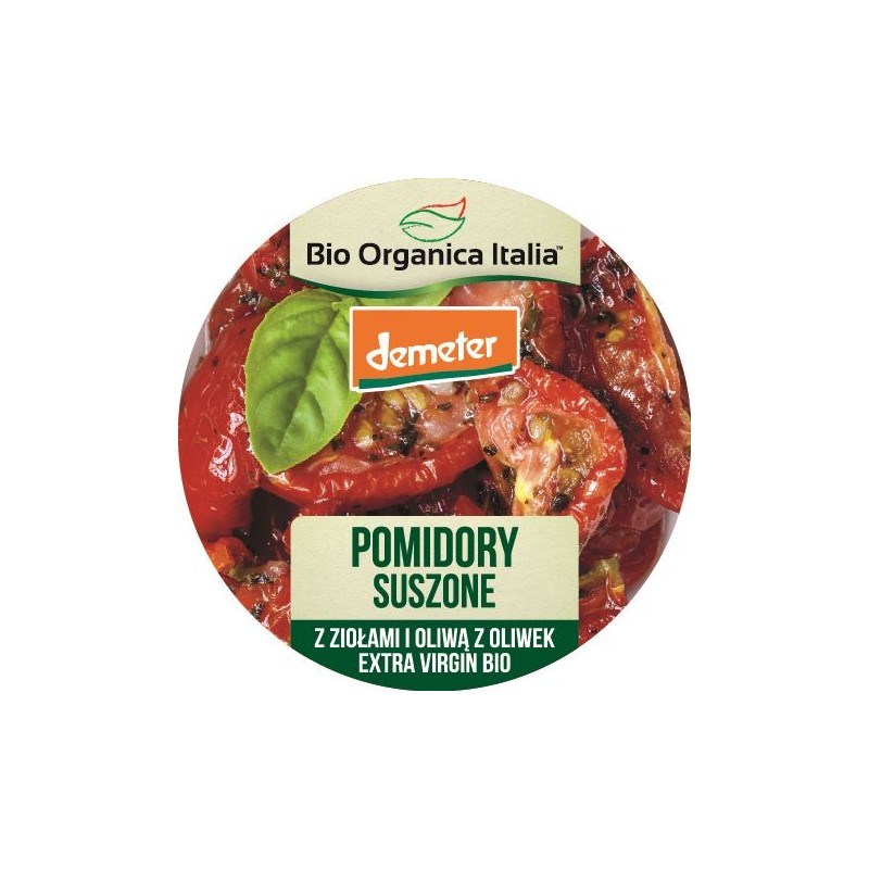 POMIDORY SUSZONE Z ZIOŁAMI I OLIWĄ Z OLIWEK EXTRA VIRGIN DEMETER BIO 125 g - BIO ORGANICA ITALIA