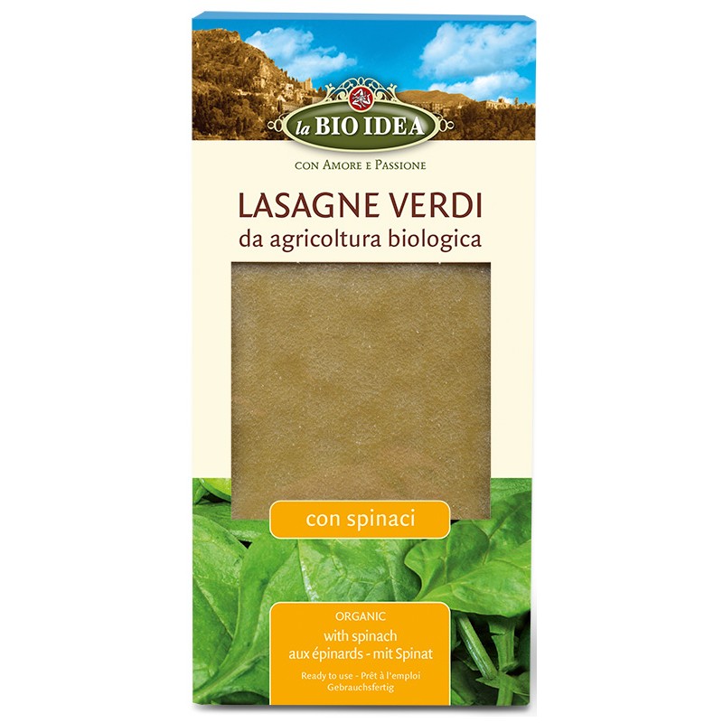 MAKARON (SEMOLINOWY ZE SZPINAKIEM) LASAGNE BIO 250 g - LA BIO IDEA