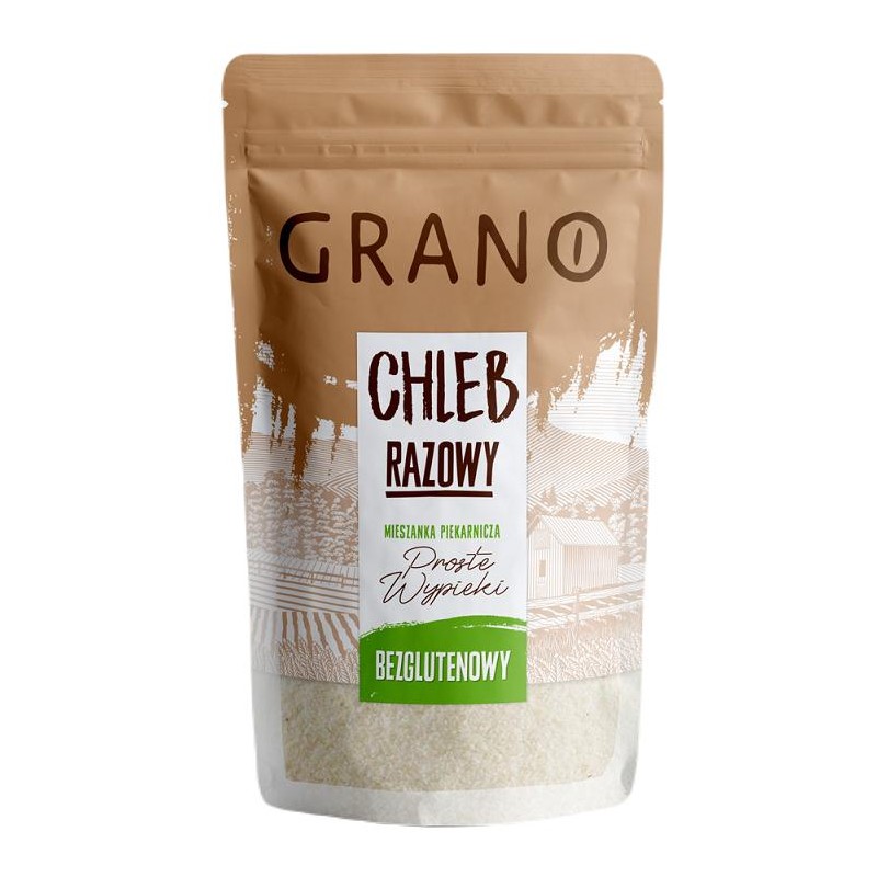 MIESZANKA DO WYPIEKU CHLEBA RAZOWEGO BEZGLUTENOWA 500 g - GRANO
