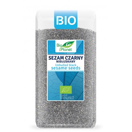 SEZAM CZARNY NIEŁUSKANY BIO 400 g - BIO PLANET