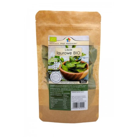 LIŚĆ LAUROWY BEZGLUTENOWY BIO 20 g - PIĘĆ PRZEMIAN