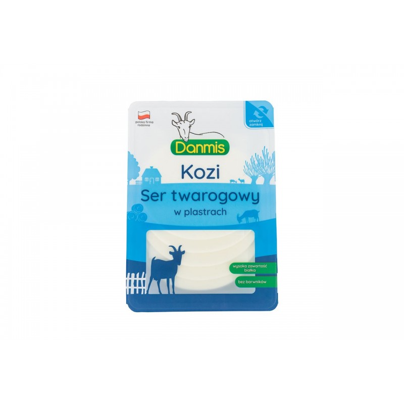 KOZI SER TWAROGOWY PLASTRY 100 g - DANMIS