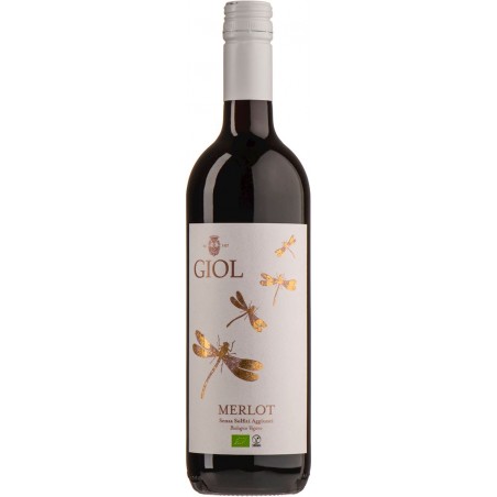 WINO GIOL MERLOT BEZ DODATKU SIARCZYNÓW CZERWONE WYTRAWNE BIO 0,75 L (WŁOCHY)