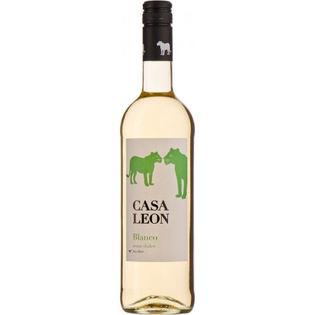 WINO CASA LEON BIAŁE PÓŁSŁODKIE BIO 0,75 L (HISZPANIA)