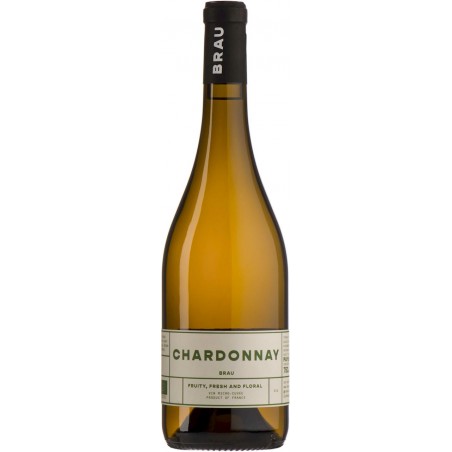 WINO DOMAINE DE BRAU CHARDONNAY BIAŁE WYTRAWNE BIO 0,75 L (FRANCJA)