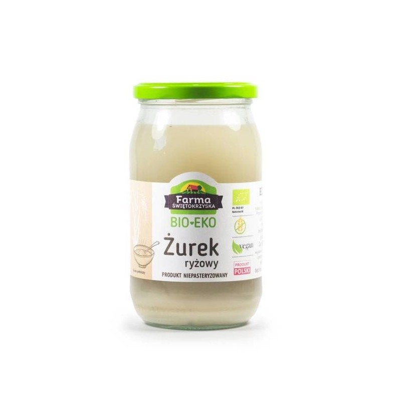 ŻUREK NA ZAKWASIE RYŻOWYM BEZGLUTENOWY BIO 720 g - FARMA ŚWIĘTOKRZYSKA