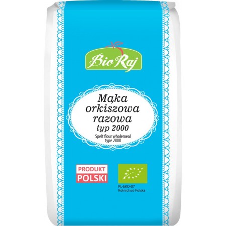 MĄKA ORKISZOWA RAZOWA TYP 2000 BIO (POLSKA) 1 kg - BIO RAJ
