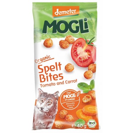 CHRUPKI ORKISZOWE POMIDOROWO - MARCHEWKOWE DEMETER BIO 40 g - MOGLI