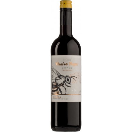 WINO CUATRO RAYAS TEMPRANILLO CZERWONE WYTRAWNE BIO 0,75 L (HISZPANIA)