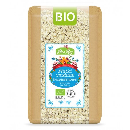 PŁATKI OWSIANE BEZGLUTENOWE BIO (POLSKA) 1 kg - BIO RAJ