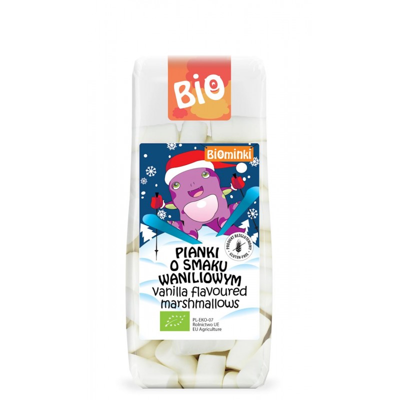 PIANKI O SMAKU WANILIOWYM BEZGLUTENOWE BIO 120 g - BIOMINKI (EDYCJA ŚWIĄTECZNA)(PRODUKT SEZONOWY)