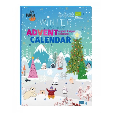 KALENDARZ ADWENTOWY (CZEKOLADKI BEZGLUTENOWE) BIO 100 g - ME GUSTO (SUPER FUDGIO) (PRODUKT SEZONOWY)