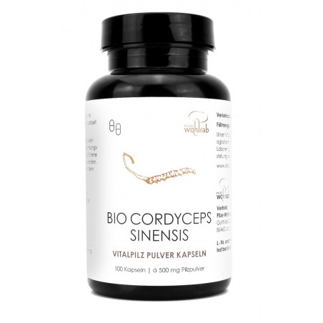 GRZYBY CORDYCEPS SINENSIS BIO (500 mg) 100 KAPSUŁEK - PILZE WOHLRAB