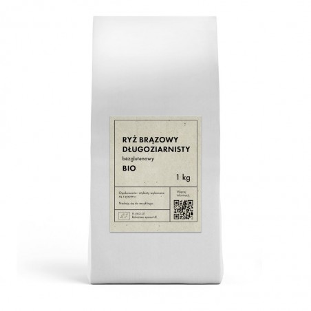 RYŻ BRĄZOWY DŁUGOZIARNISTY BEZGLUTENOWY BIO 1 kg - THE PLANET