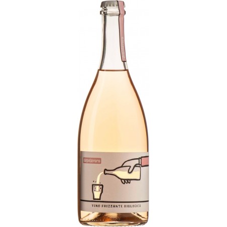 WINO DOPOLAVORO FRIZZANTE ROSATO RÓŻOWE WYTRAWNE LEKKO MUSUJĄCE BIO 0,75 L (WŁOCHY)