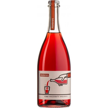 WINO DOPOLAVORO FRIZZANTE ROSSO CZERWONE WYTRAWNE LEKKO MUSUJĄCE BIO 0,75 L (WŁOCHY)