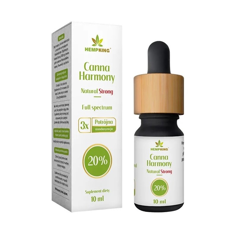 OLEJ KONOPNY 20 % (2000 mg FITOSKŁADNIKÓW) 10 ml - HEMPKING
