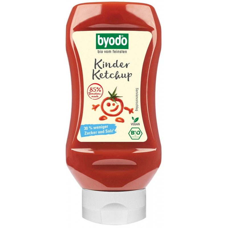 KETCHUP DLA DZIECI BEZGLUTENOWY BIO 300 ml - BYODO