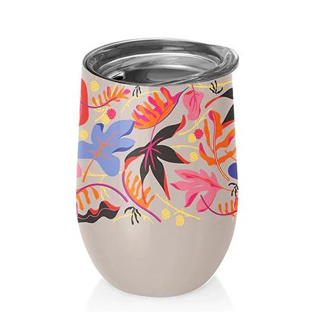 KUBEK TERMICZNY Z POKRYWKĄ SEKRETNY OGRÓD 420 ml - CHIC-MIC