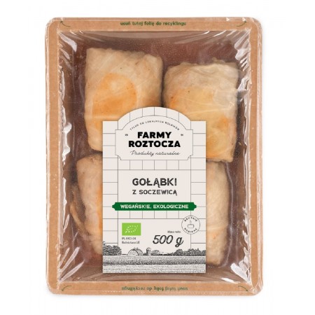 GOŁĄBKI WEGAŃSKIE Z SOCZEWICĄ BIO 500 g - FARMY ROZTOCZA (NA ZAMÓWIENIE)
