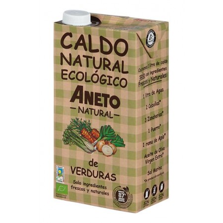 BULION WARZYWNY W PŁYNIE BEZGLUTENOWY BIO 1 L - ANETO NATURAL