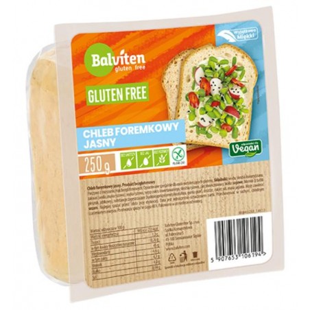 CHLEB FOREMKOWY JASNY KROJONY BEZGLUTENOWY 250 g - BALVITEN