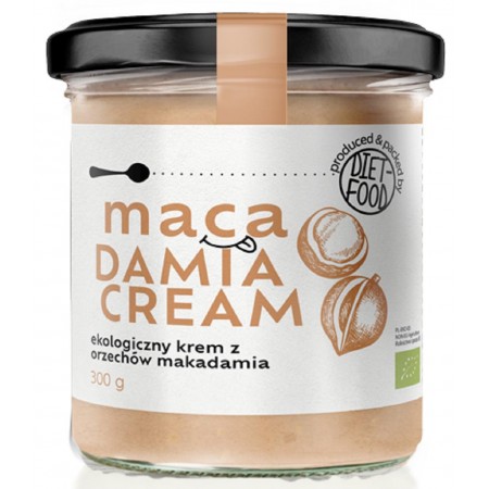 KREM Z ORZECHÓW MACADAMIA BEZ DODATKU CUKRÓW BIO 300 g - DIET-FOOD