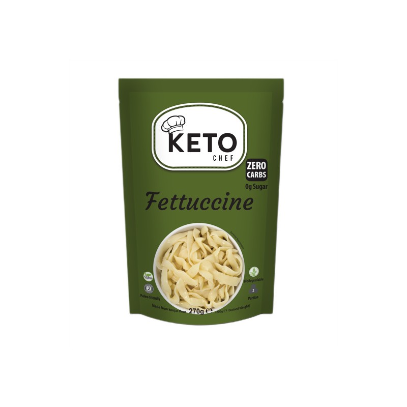 MAKARON (KONJAC) FETTUCCINE BEZGLUTENOWY BIO 270 g (200 g) - KETO CHEF (BETTER THAN FOODS)