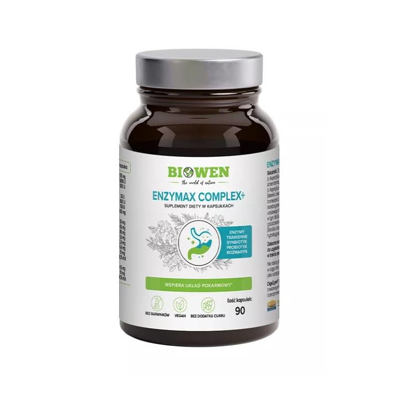 KAPSUŁKI NA WSPARCIE TRAWIENIA ENZYMAX COMPLEX+ 90 KAPSUŁEK - BIOWEN