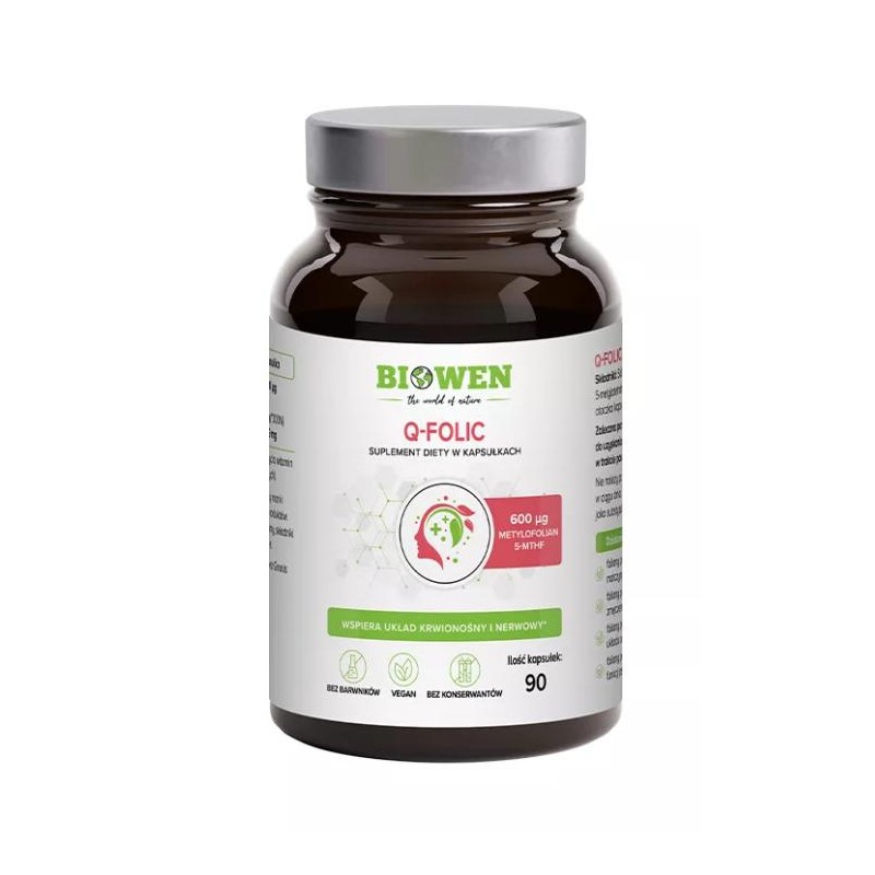 Q-FOLIC (600 ug) 90 KAPSUŁEK - BIOWEN