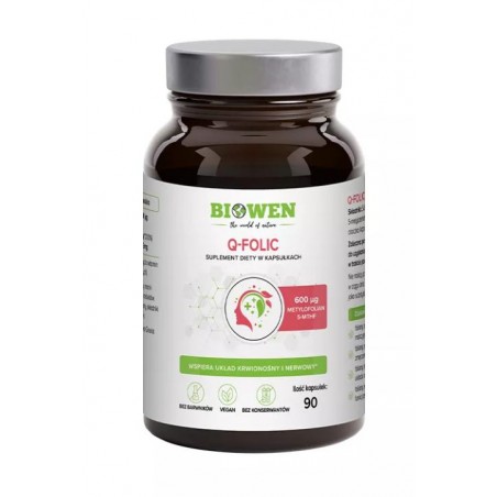 Q-FOLIC (600 ug) 90 KAPSUŁEK - BIOWEN