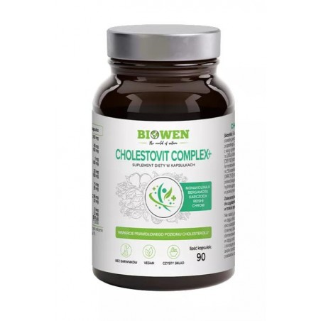 KAPSUŁKI NA PRAWIDŁOWY POZIOM CHOLESTEROLU CHOLESTOVIT COMPLEX+ 90 szt. - BIOWEN