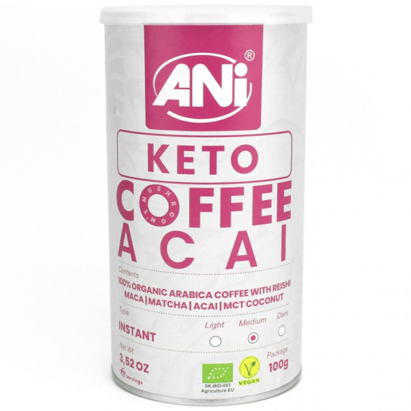 KAWA ROZPUSZCZALNA ARABICA Z REISHI KETO ACAI BIO 100 g - ANI