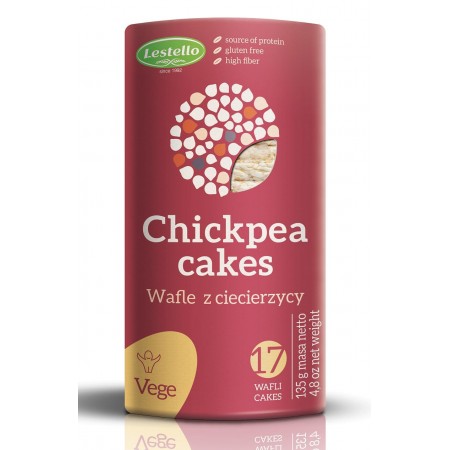 WAFLE Z CIECIERZYCY BEZGLUTENOWE 135 g - LESTELLO